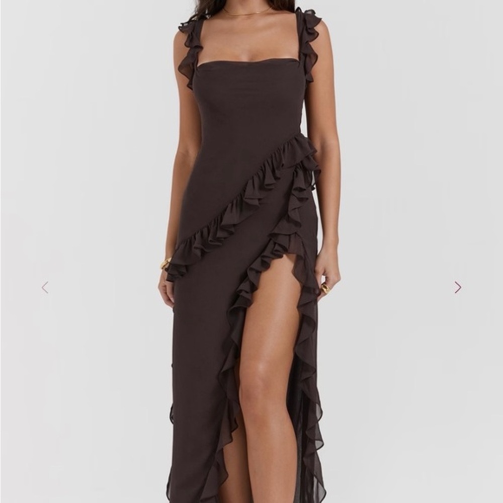 Rosa Mae Susan Ruffle Maxi Dress